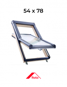 Окно мансардное дерево R45 H100L5 ROTO, 54*78 см