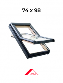 Окно мансардное дерево R45 H200 с термоблоком ROTO, 74*98 см