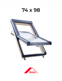 Окно мансардное дерево R45 H100L5 ROTO, 74*98 см