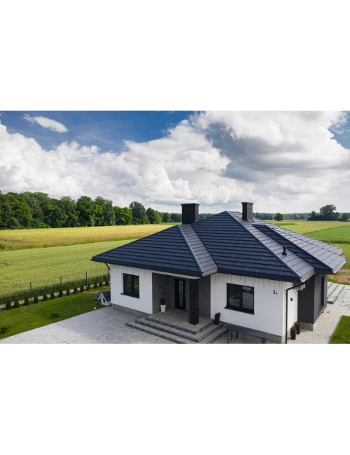 Модульная черепица AM SM SAVANNA BRATEX Черный (9005)