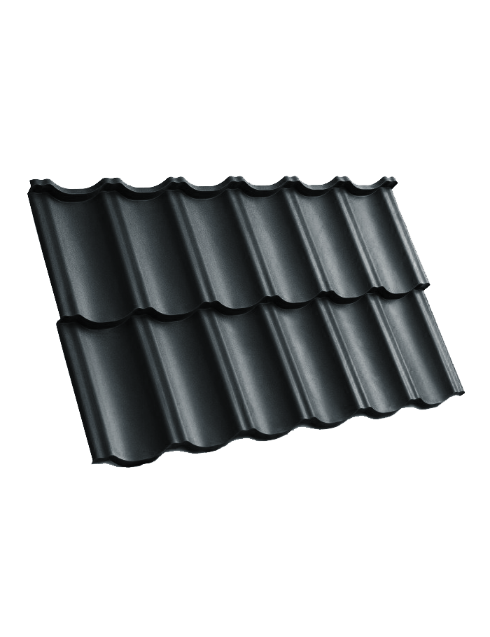 Модульная черепица (МАТОВЫЙ) MODERNO РM HANBUD, Серый (7016)