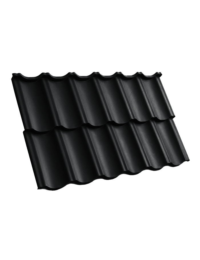 Модульная черепица (МАТОВЫЙ) MODERNO РM HANBUD, Черный (9005)