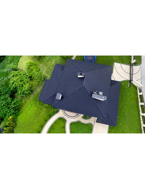 Модульная черепица 0.45 MAT FLAMENCO HORNVAL, Графит (7024)