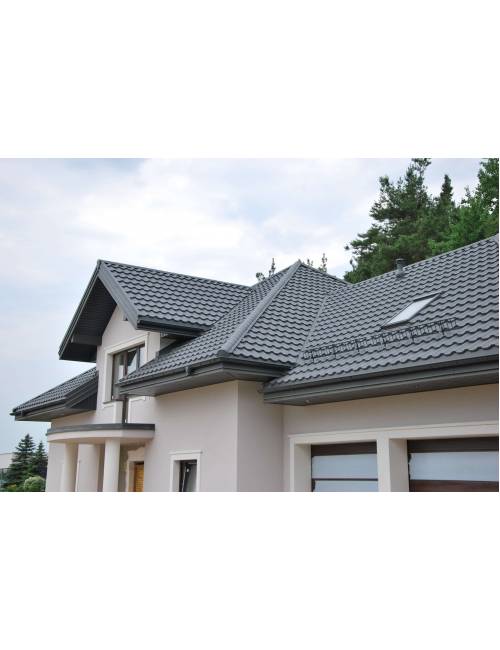 Модульная черепица (МАТОВЫЙ) MODERNO РM HANBUD, Черный (9005)