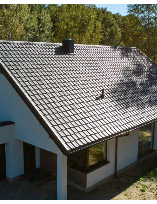 Модульная черепица (МАТОВЫЙ) RETTO РM HANBUD, Кирпичный (8004)