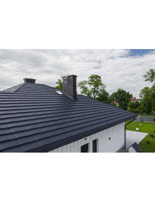 Модульная черепица AM SM SAVANNA BRATEX Серый (7016)