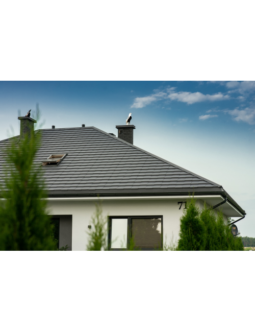 Модульная черепица AM SM SAVANNA BRATEX Серый (7016)