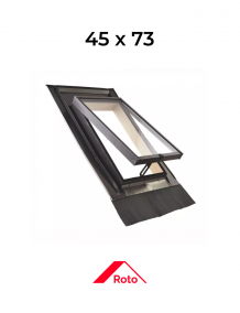 Люк кровельный дерево R27 с окладом EDZ ROTO, 45*73 см
