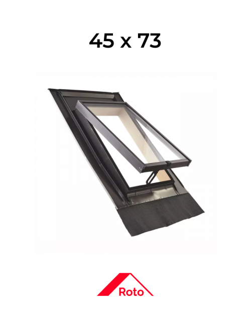 Люк кровельный дерево R27 с окладом EDZ ROTO, 45*73 см