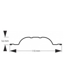 Металлический штакетник PS BASIC HANBUD Polo rail
